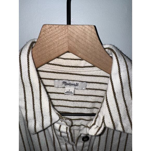 Madewell Flannel Sunday Shirt in Creeland Stripe size small - Picture 4 of 9